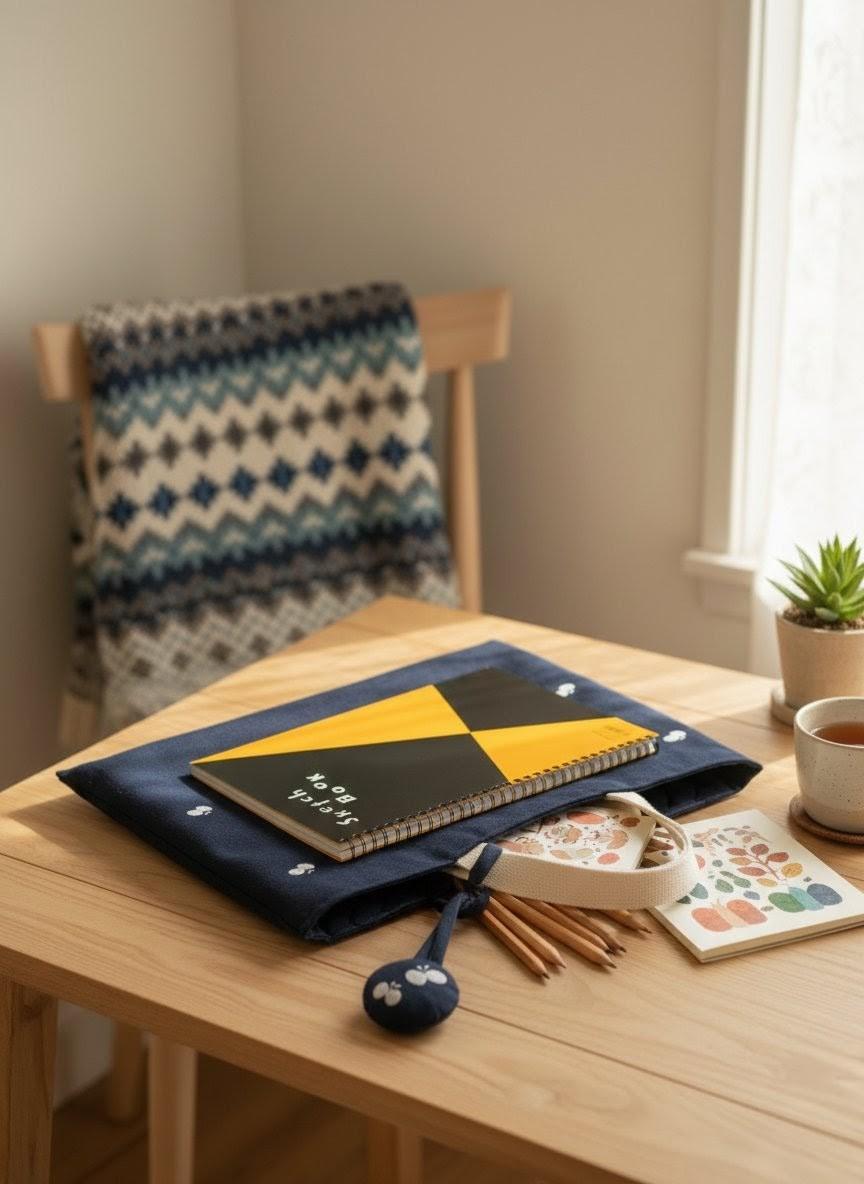 ミモザのような黄色が可愛い ちょうちょ刺繍の入園入学バッグ　レッスンバッグ　/ 　イエロー　/ 　名入れチャーム | 3枚目