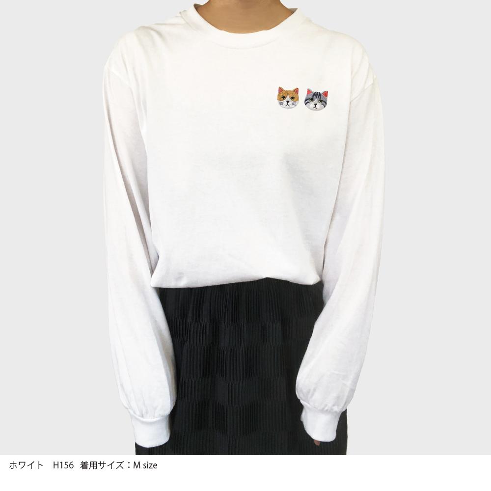 【にゃんこ５０種類】2匹選べる猫刺繍Tシャツ　/　うちの子グッズ　/　名入れ可　/　ねこ　ロンＴ　長袖 | 10枚目