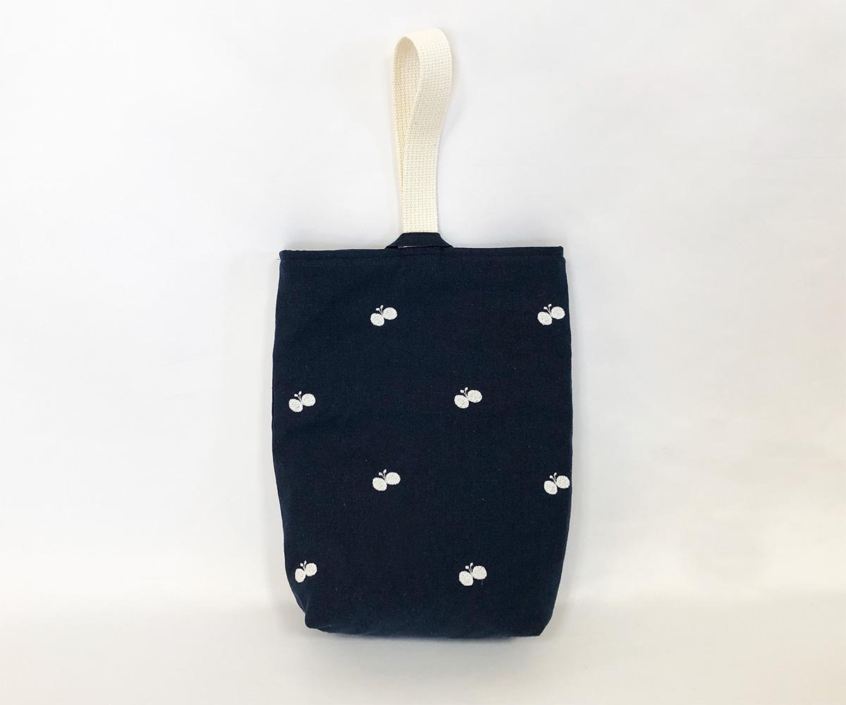 ♥♥♥刺繍が主役♥♥♥ 心ときめく ちょうちょの入園入学4点セット　/　ネイビー　名入れワッペン縫い付けサービス | 11枚目