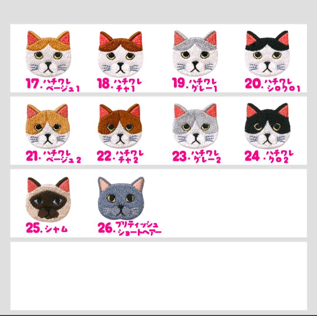 【にゃんこ50種類】うちの子 名入れハンドタオル / オーガニックコットン / ねこグッズ 入園グッズ | 11枚目